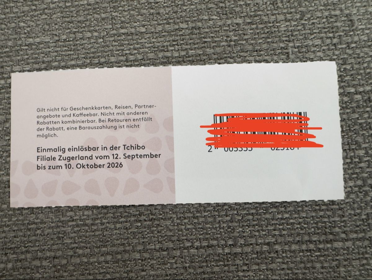 Tchibo Gutscheine: Tchibo Rabatt | Zugerland – Neu und originalverpackt aus Sins von sum_lv6d 1