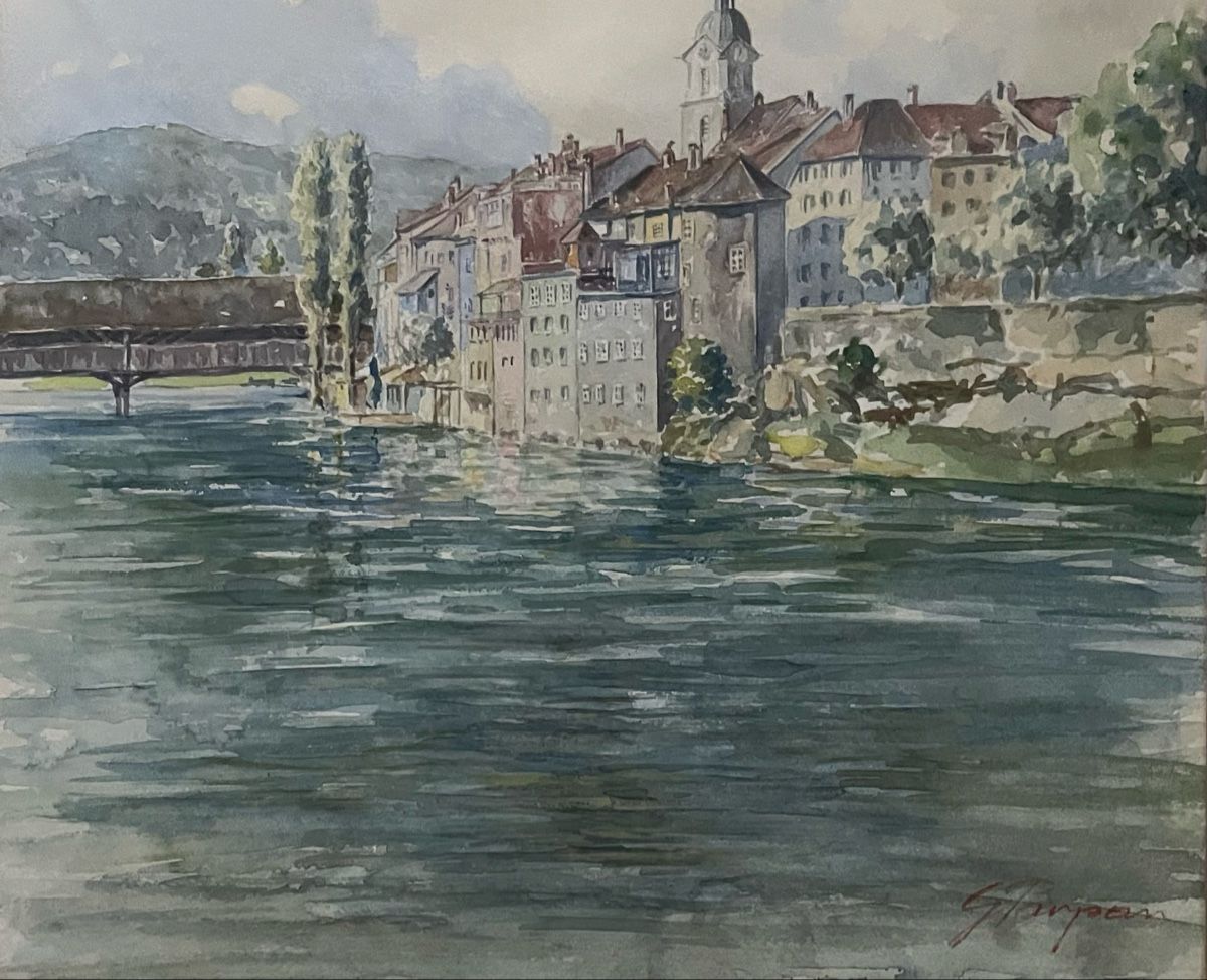 Gemälde: Altes Stadt Olten, Signiert – Gebraucht aus Grosshöchstetten von Perle1951 2