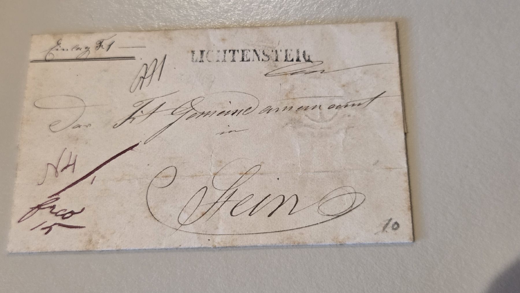 Tutti i francobolli: Vorphila Brief Stabstempel Lichtensteig – Usato da Arni AG venduto da Moth68