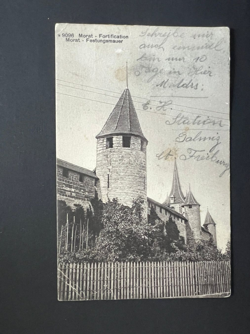 Ansichtskarten: Ansichtsk. 1913 Morat fleckig   (V525) – Gebraucht aus Hinwil von Sidi4