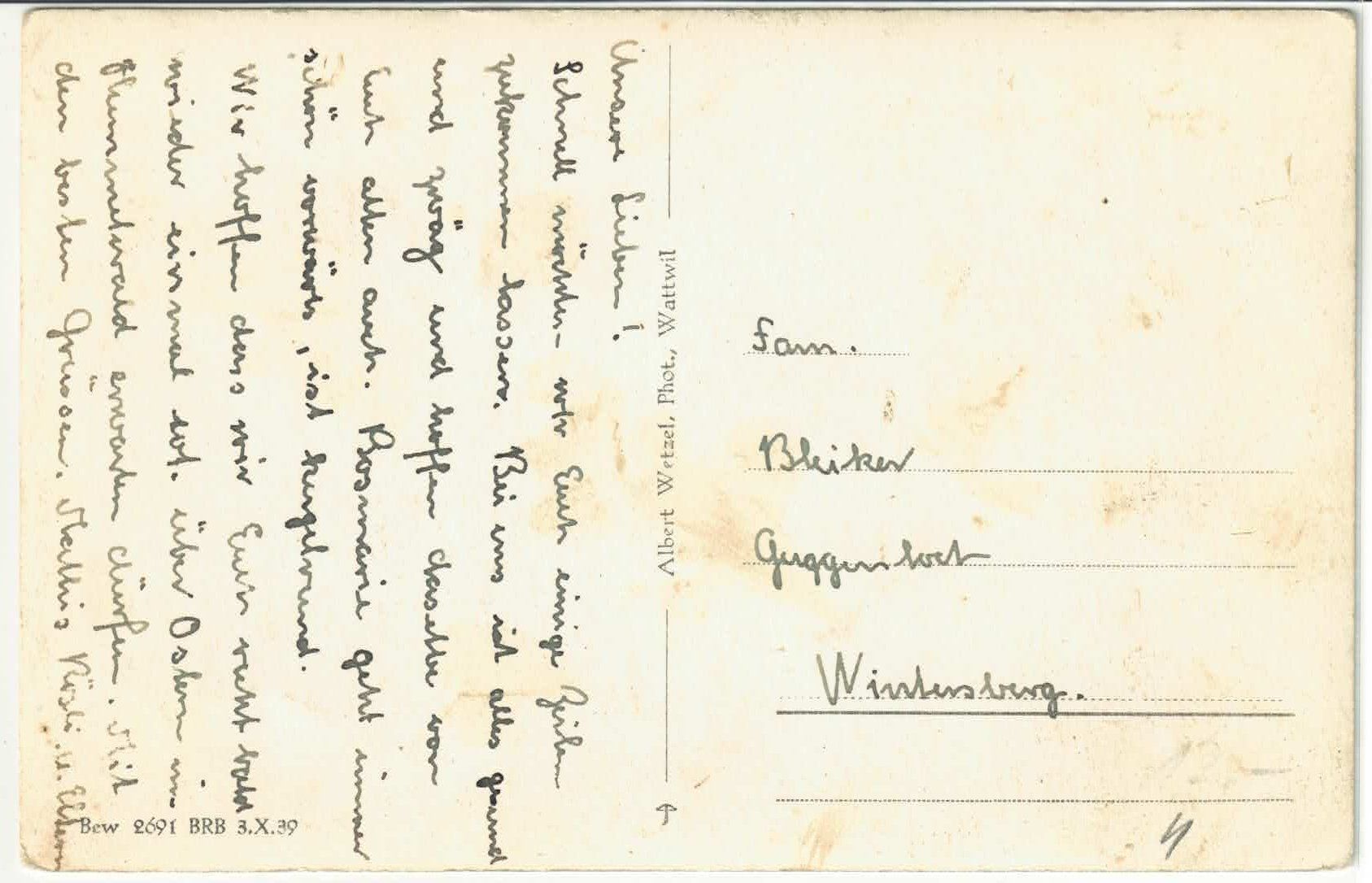 Cartoline postali: Wattwil - Generalansicht – Usato da Ettingen venduto da Kartenplanet 1