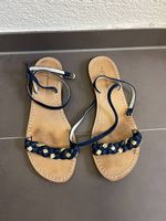 Sandalen blau/gold