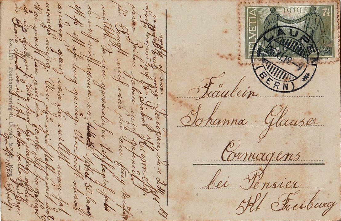 Cartoline postali: 1919 Ansichtskarte mit ZNr. 143 – Usato da Arlesheim venduto da gaugi43