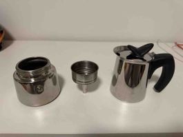 Bialetti Edelstahl-Espressokocher. 4 Tassen (Induktion geht)