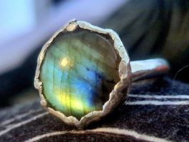 Statement-Ring Silber 960 mit Labradorit