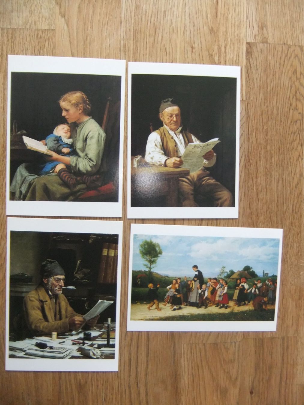 Cartoline postali: 4 AK Albert Anker – Usato da St. Niklaus VS venduto da wunschlos54