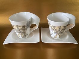 Villeroy&Boch / 2 große Tassen / Mug mit Unterteller
