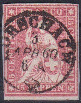 Tutti i francobolli: TOP Strubel 24 mit Ortsstempel ROHRSCHACH++++ – Usato da Samnaun-Compatsch venduto da Marken-Murk