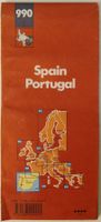 Vintage Michelin Strassenkarte Spanien Portugal Nr 990, 1990