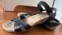 Rieker antistress Sandalen klettverschluss 39 schwarz Leder