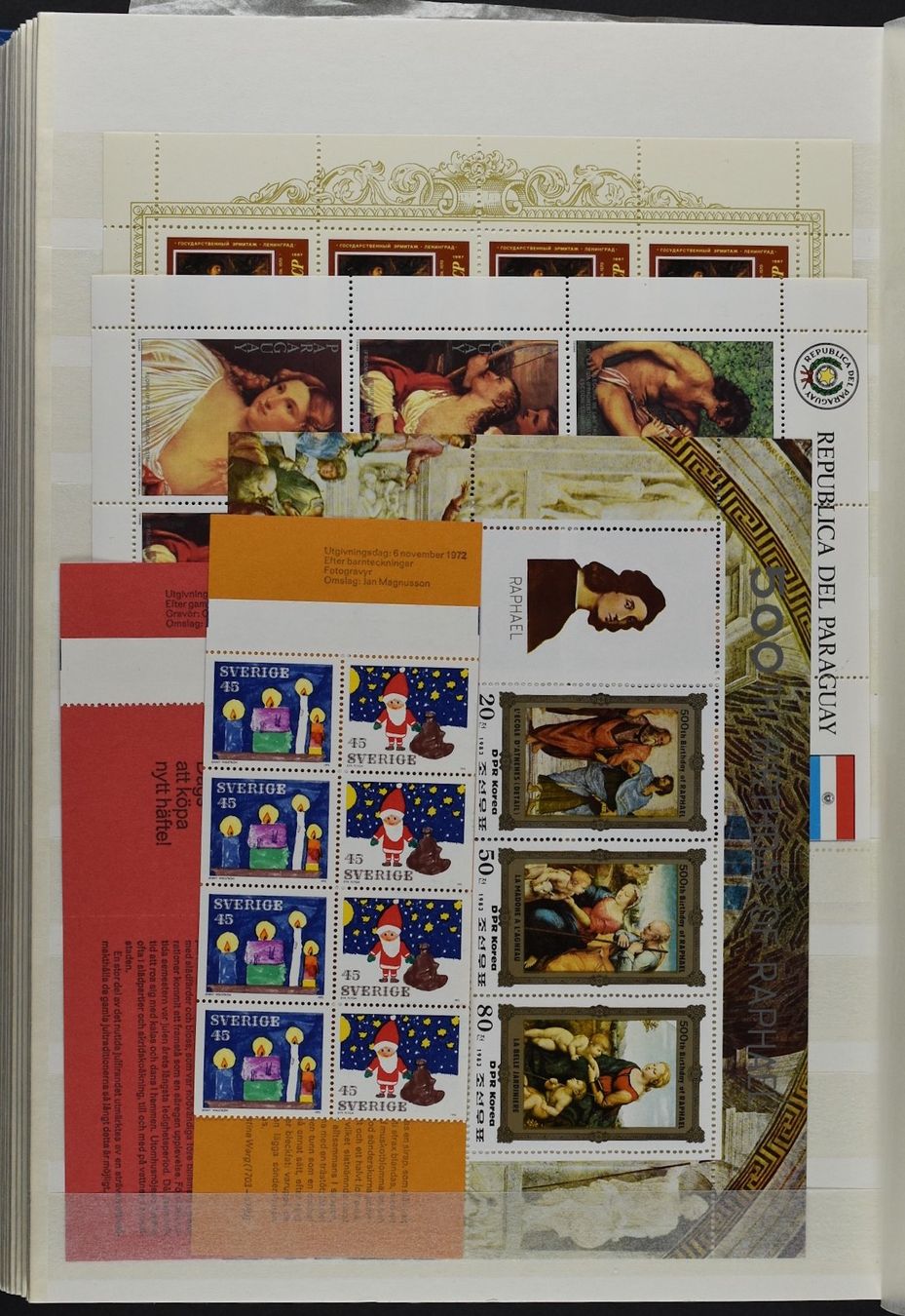 Tutti i francobolli: SAMMLUNG GEMÄLDE-BRIEFMARKEN, ZWEI ALBEN VOLL postfrisch – Usato da Wetzikon ZH venduto da Philimpex 5