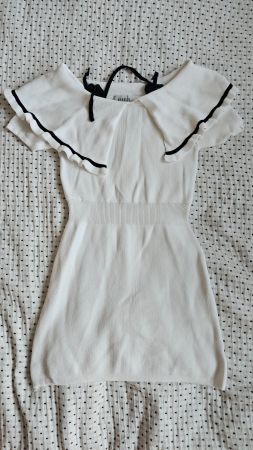 Robe BUBBLES blanche à double ruban