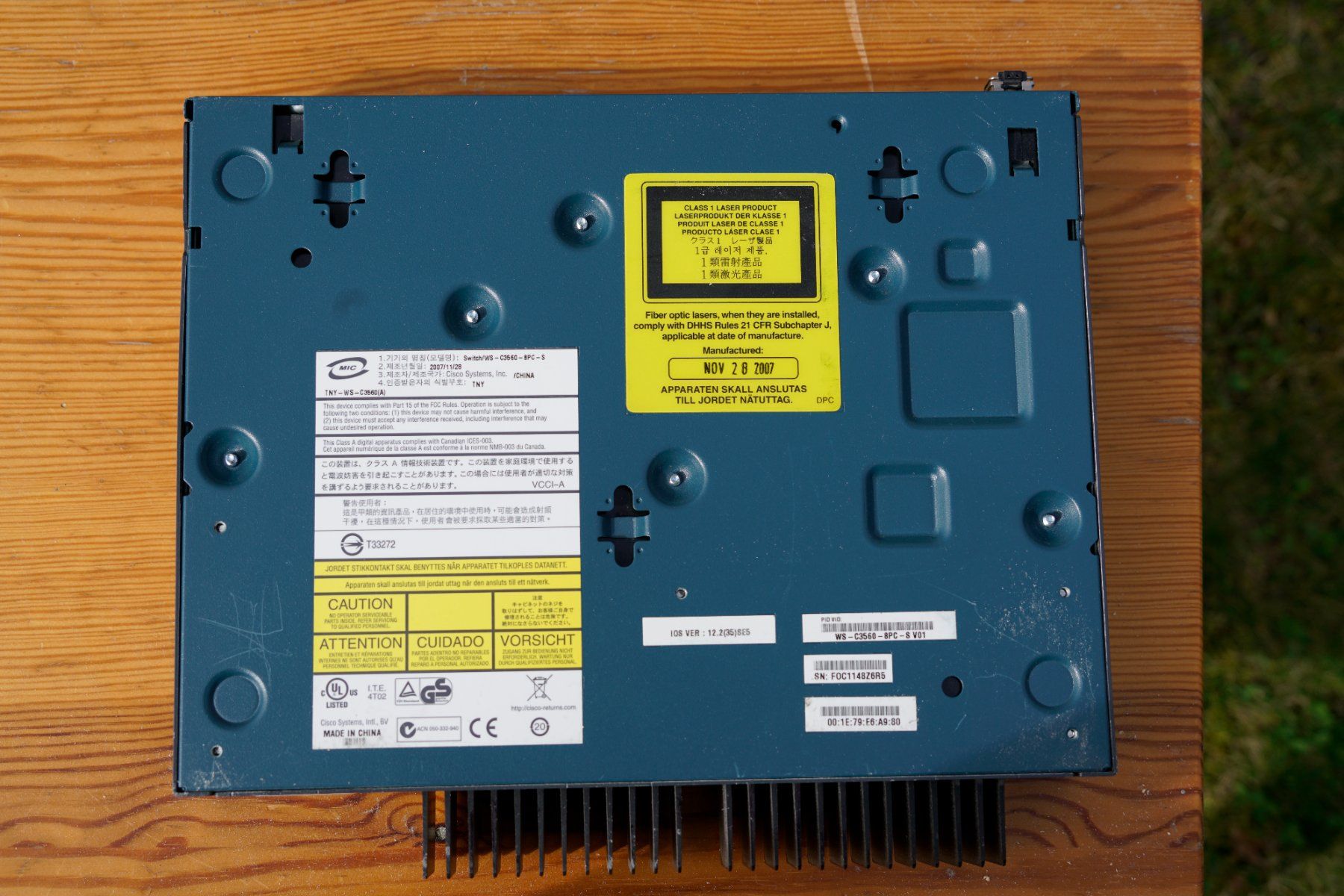 Cisco Hub & Switch: Cisco Catalyst 3560 Series PoE-8 Switch – Usato da Stein AG venduto da Laasery 3