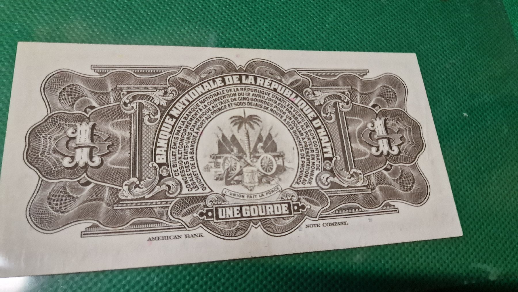 Banconote: Banknote Haiti 1979 NEU – Nuovo e nell'imballaggio originale da Herisau venduto da Antiques.AR 1