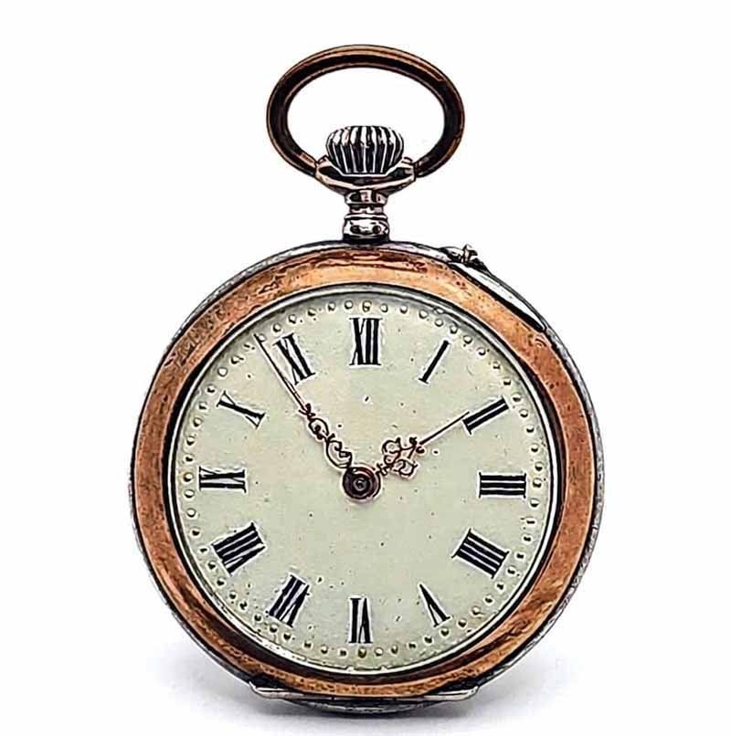 Uhren: Taschenuhr antik Silber vergoldet – Gebraucht aus Zug von BAMBI51