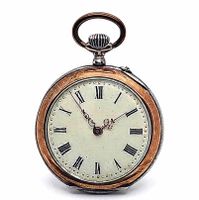 Taschenuhr antik Silber vergoldet