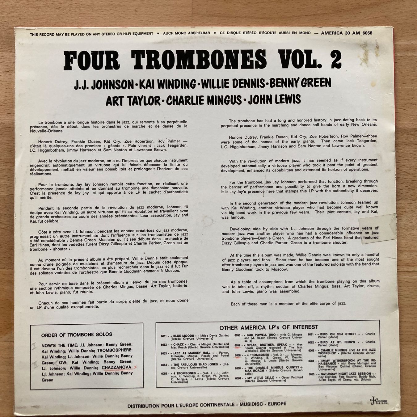 Dischi in vinile: Four Trombones: Jazz/Bop , 1964 – Usato da Thun venduto da esl_9tsb 1