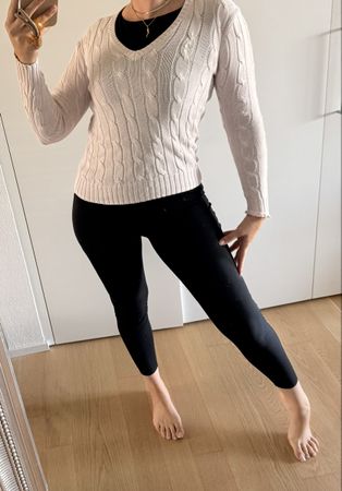 Damen Pullover Polo Ralph Lauren Zopfmuster hellrosa wie neu