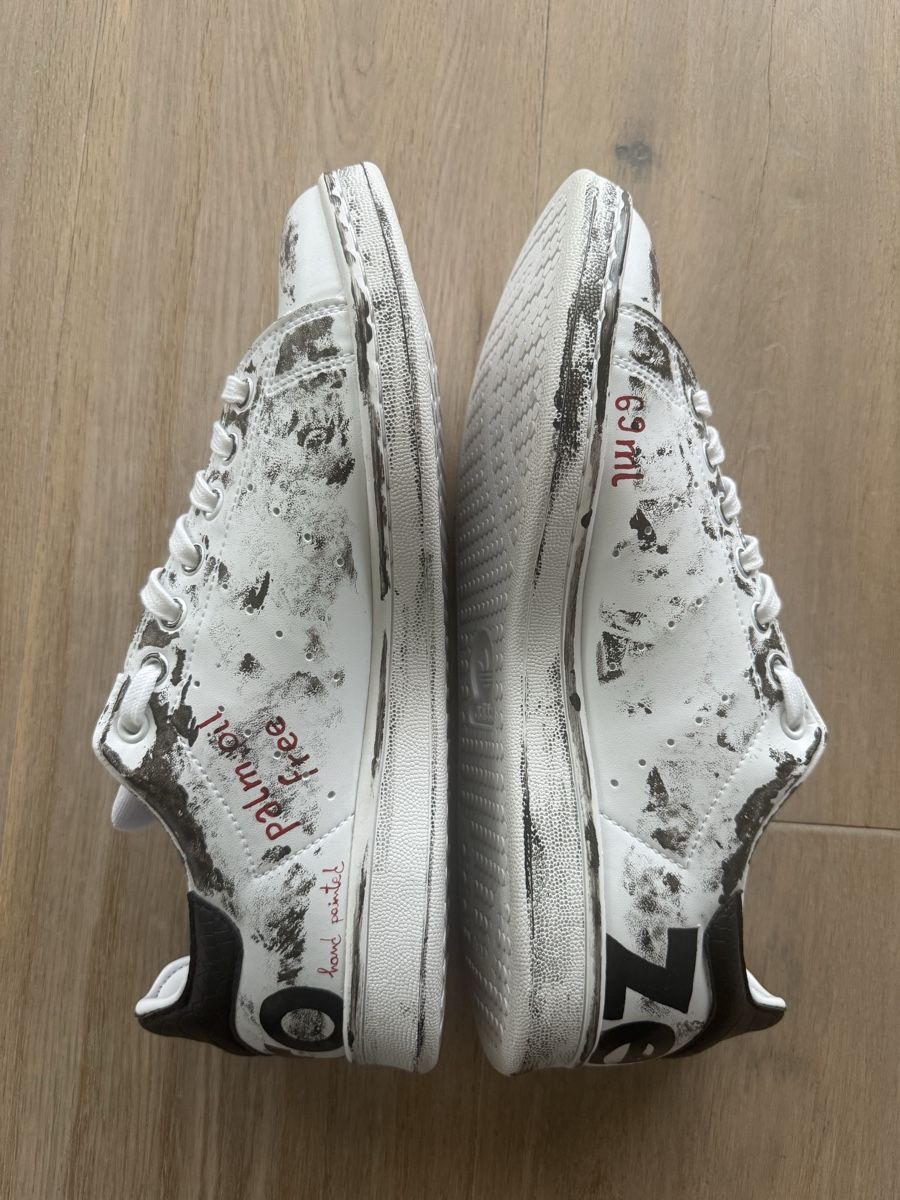 Adidas Scarpe da uomo: Adidas Stan Smith Grösse 43 custom painted (Cola Zero) - Neu – Nuovo (secondo la descrizione) da Wittinsburg venduto da borki555 2