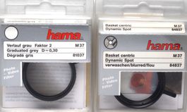 2 HAMA Filter passend für Objektive mit Ø 37mm Filtergewinde