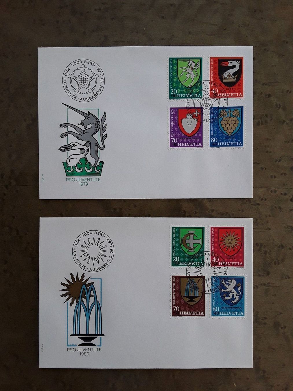 Tutti i francobolli: Pro Juventute FDC Brief 1979/ 1980 – Usato da Bazenheid venduto da derdelorean01