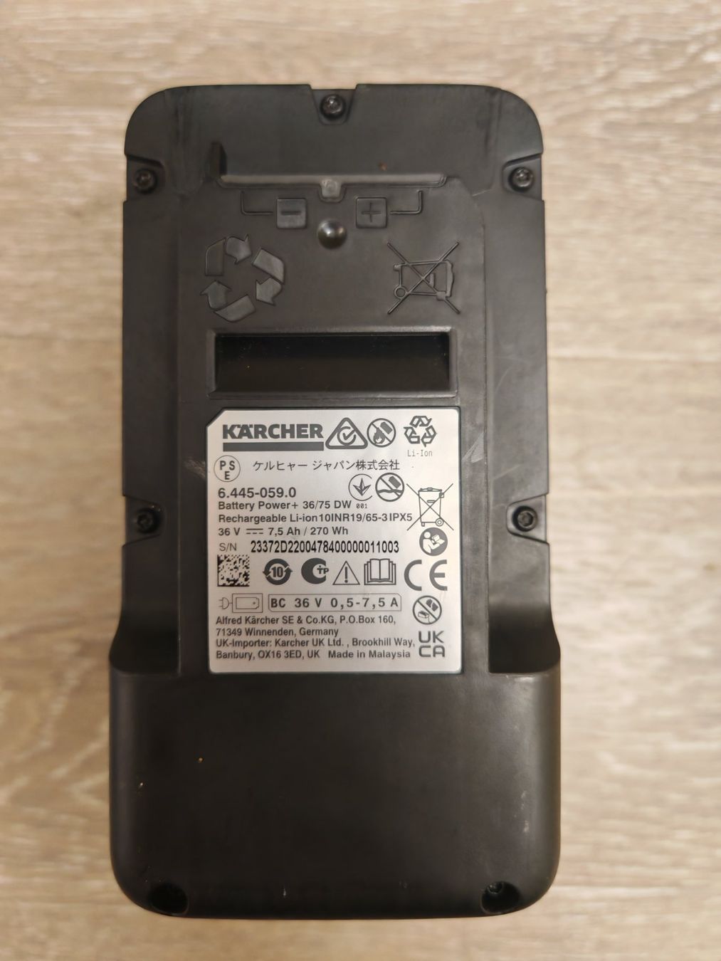 Kärcher Caricatori & Batterie: KÄRCHER AKKU 36 Volt /270 Wh – Difettoso da Bern venduto da Isterk 2