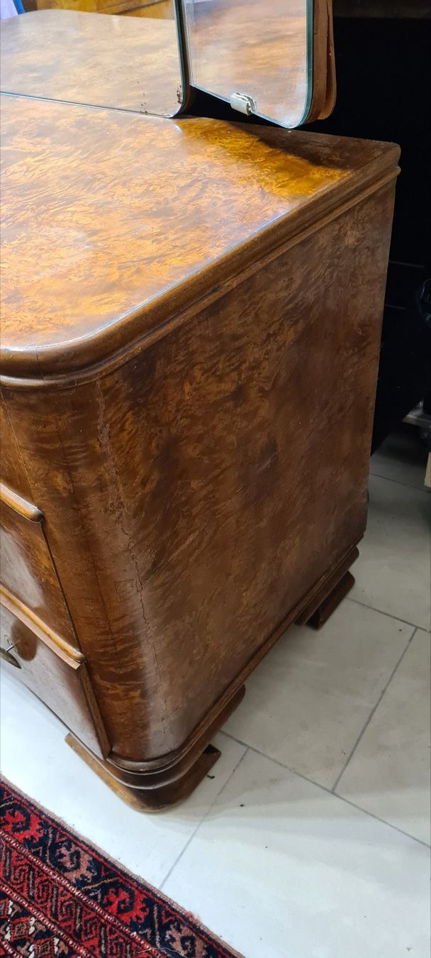 Cassettiere: Exklusive antike Spiegelkommode Wurzelholz selten Sideboard – Usato da Füllinsdorf venduto da Sternenblick19 5