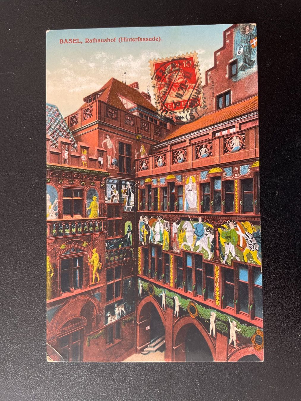 Cartes postales: AK BS Basel, Rathaushof (Hinterfassade) – D'occasion à Thal par Danny82