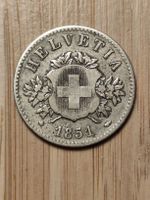 uralte 20 rappen münze von 1851 top zustand