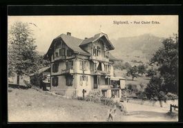 Sigriswil, Post Chalet Erika mit Strasse