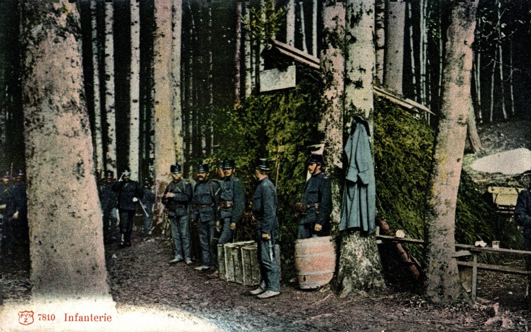 Cartoline postali: Infanterie im Wald – Usato da Bronschhofen venduto da Astore