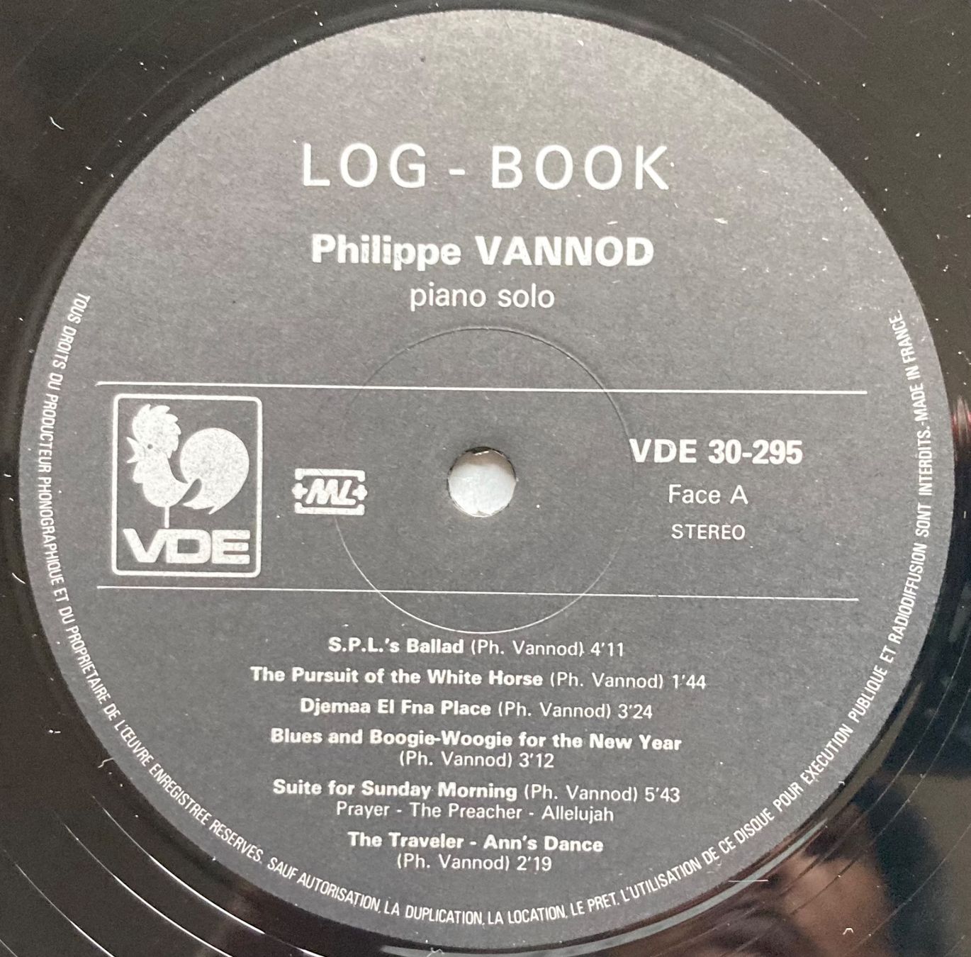 Vinyles: PHILIPPE VANNOD - PIANO SOLO – D'occasion à Poliez-Pittet par Newtown-Records 2