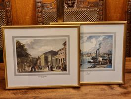 2 gerahmte Vintage Reproduktionen Mainz & Baden-Baden