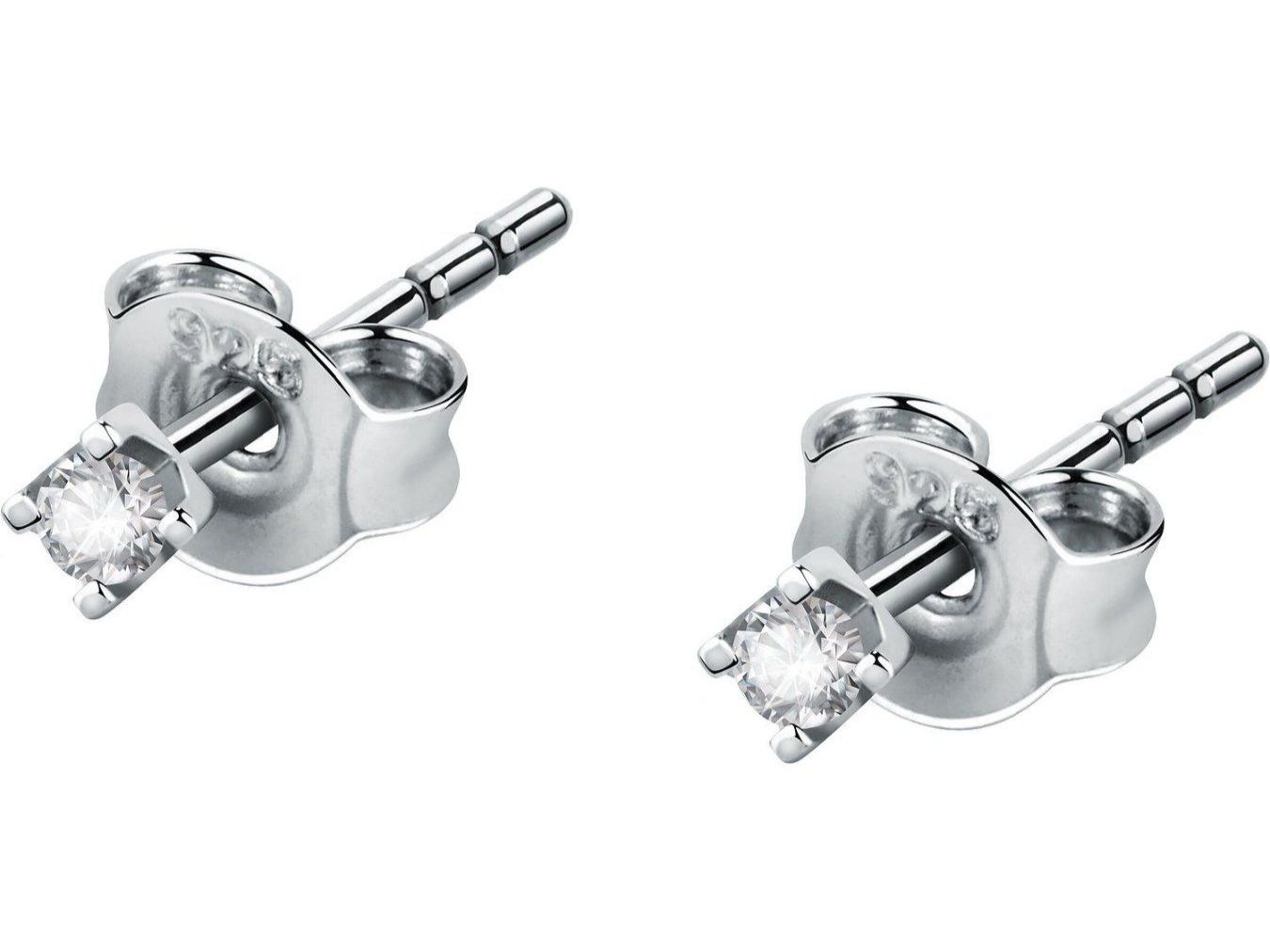 Orecchini pendenti & Orecchini a lobo: Ohrstecker 375er Weißgold 2 Diamant – Nuovo e nell'imballaggio originale da Hemmental venduto da 18kGold