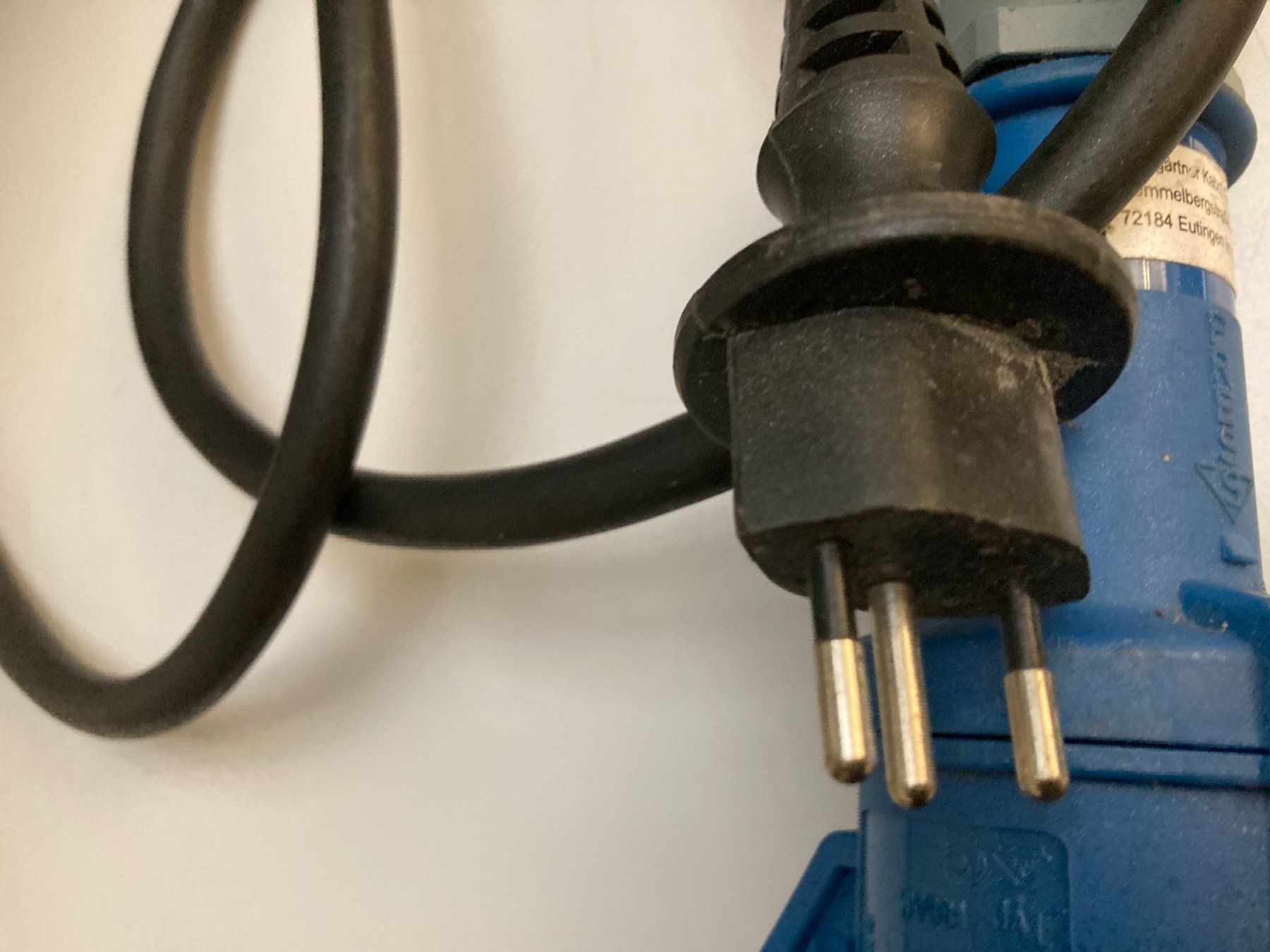 Unità & Adattatore: Camping Stecker/Buchse, 3-polig, blau, 2.5m! Adapter – Usato da Cham venduto da WB2223 1