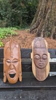Zwei Holzmasken Maske aus Holz Wanddekoration Afrika, gross