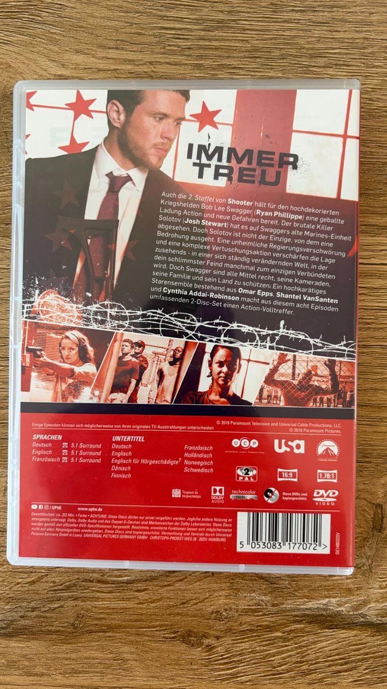 Tutti i DVDs: SHOOTER  -  STAFFEL 2            NEUWERTIG – Nuovo (secondo la descrizione) da Zürich venduto da Renefontana 1