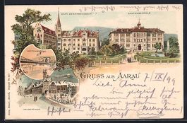 Litho Aarau, Kettenbrücke, Kant. Gewerb