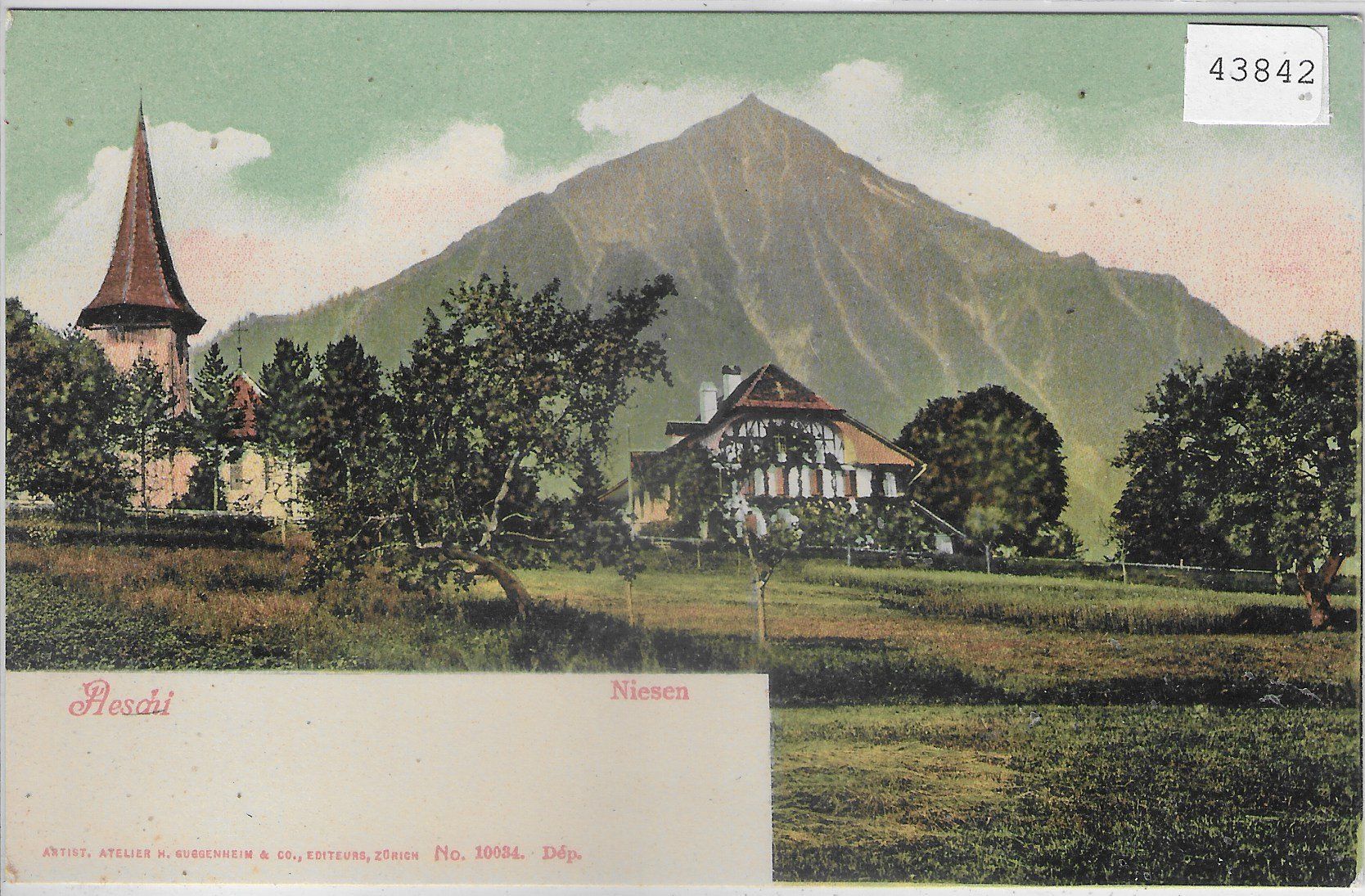Ansichtskarten: Aeschi - Nisen - Litho – Gebraucht aus Ettingen von Kartenplanet