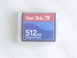 SanDisk CF 512mb Compact Flash Karte / carte / card.