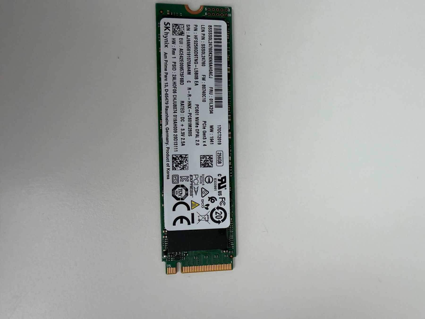 Dischi rigidi: SK Hynix NVME SSD 256 GB – Usato da Pfäffikon SZ venduto da cha_lh26