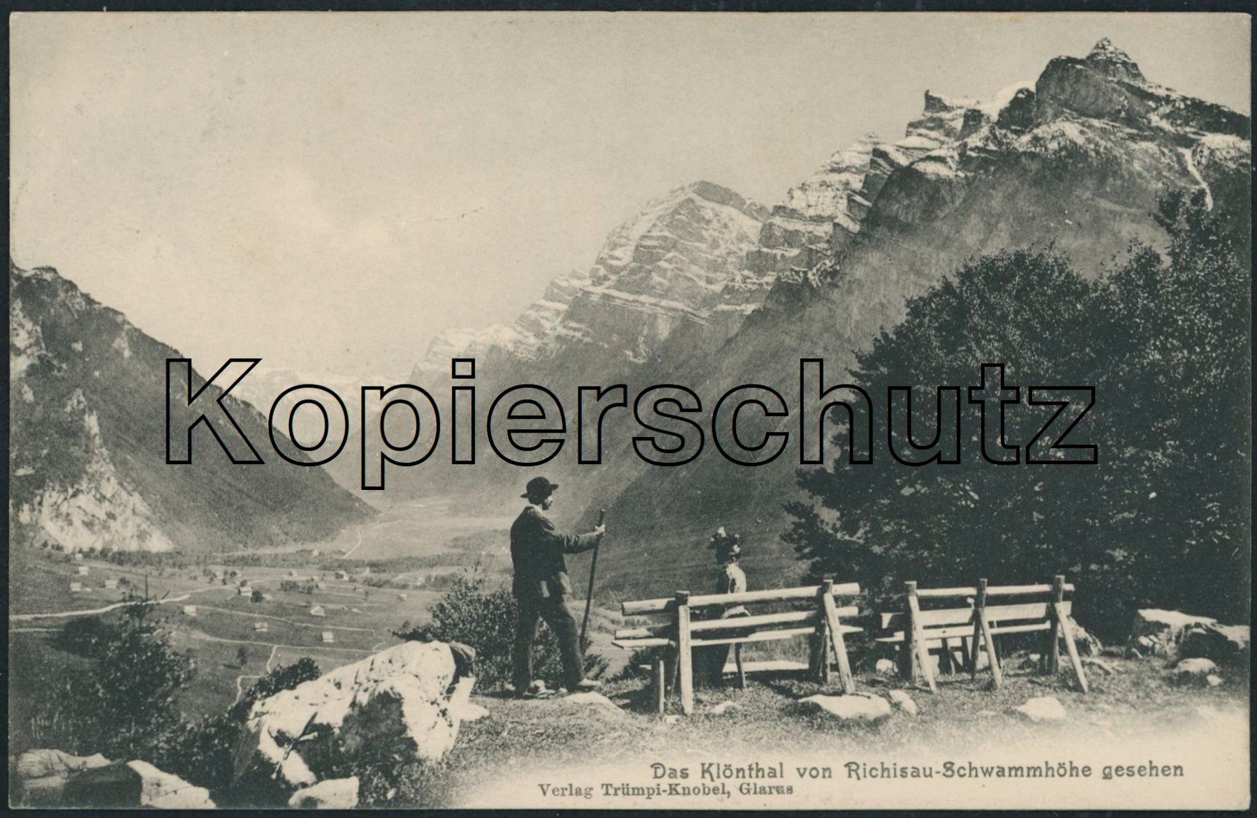 Cartoline postali: GLS Klönthal - Richisau - Glarus – Usato da Schindellegi venduto da stationary