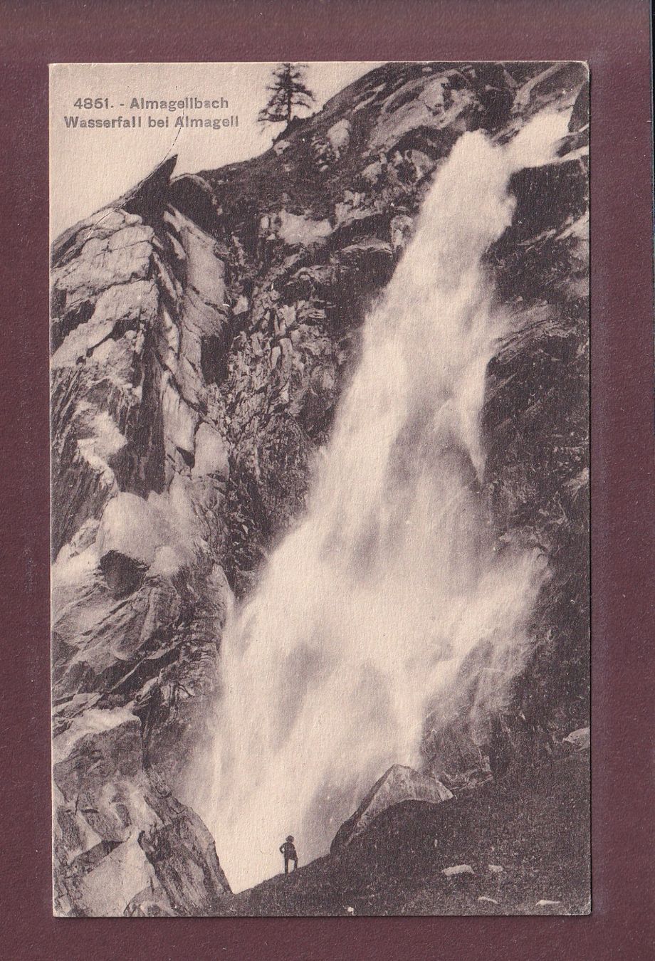 Ansichtskarten: ALMAGELBACH - Wasserfall bei Almagell – Gebraucht aus Pully von nicecards