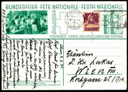 BFK 60 c 1934 Augustfeuer + Bild Haushaltschule ins Ausland