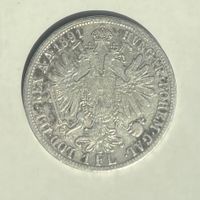 Münze Österreich 1 Florin 1891 Franz Joseph I Silber