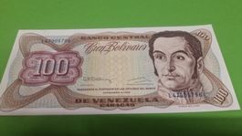 Venezuela 100 Bolivares Banknote, Jahrgang 1992, Top