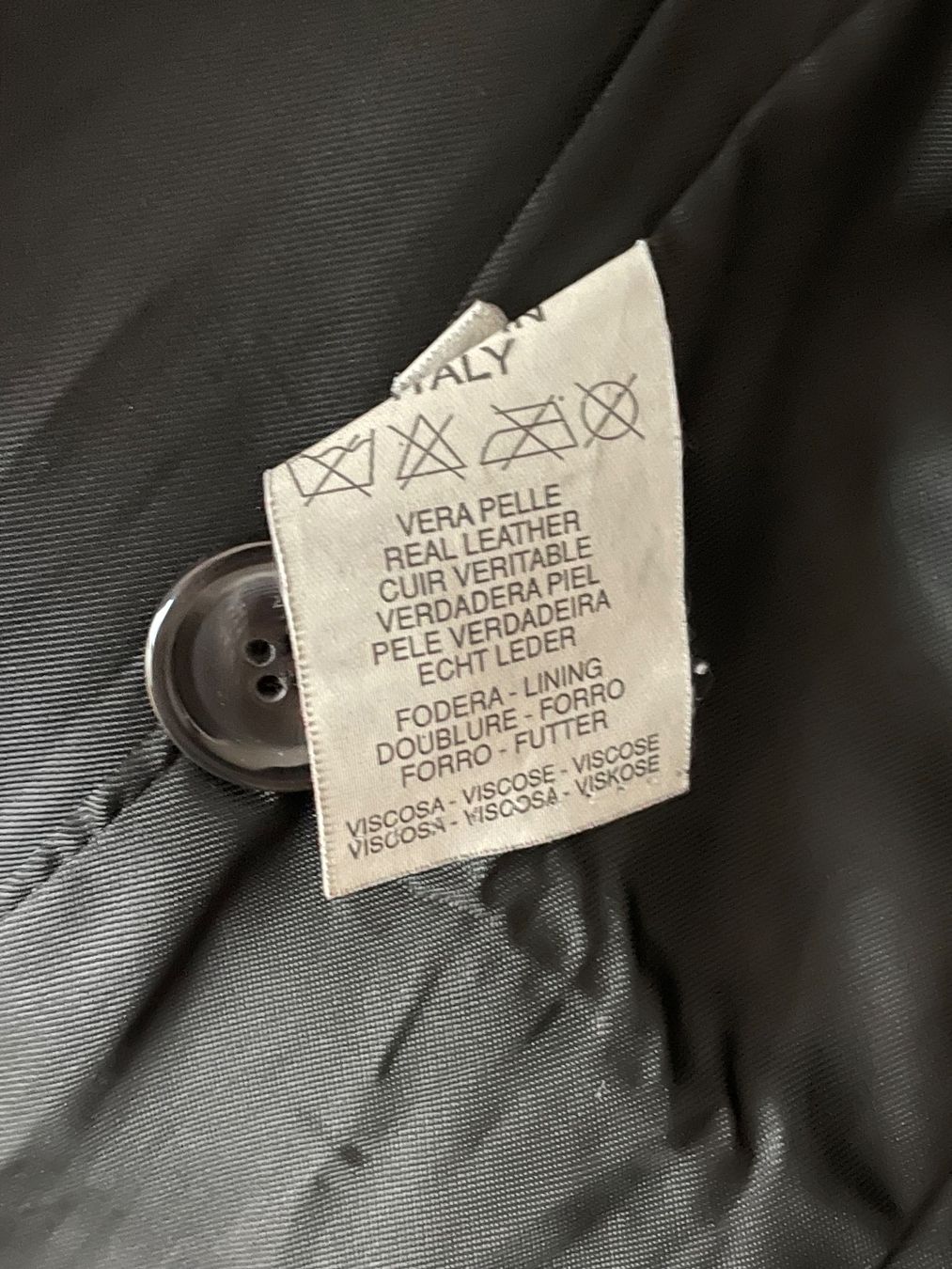 Giacche: ALLES RAUS Lederjacke Vintage braun-schwarz – Usato da Kloten venduto da simones.thriftshop 2
