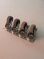 4er Set Lenkrollen Metall Gummi leicht gebraucht