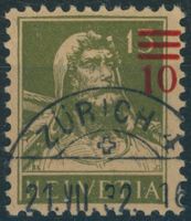 1921 - Tellbrustbild - Abart - gestempelt