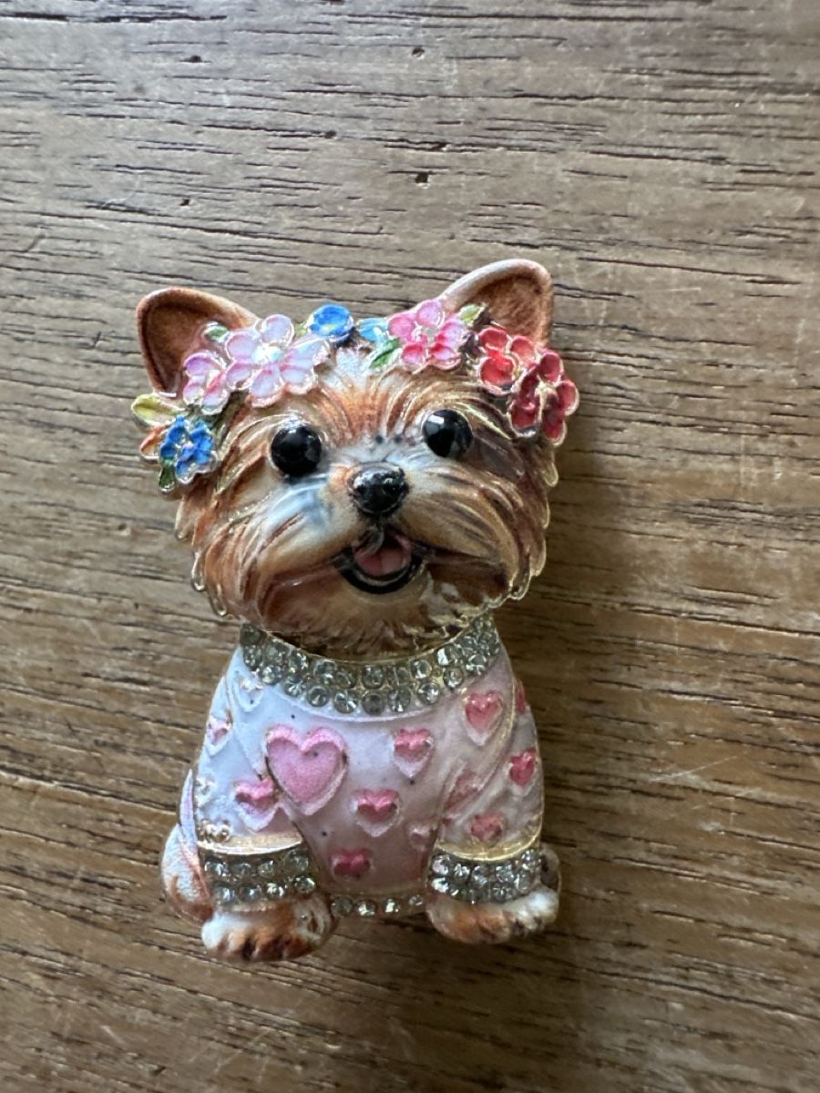 Broches & Aiguilles: Brosche mit kleinem Hund, Yorkshire Terrier – Neuf (Voir description) à Trüllikon par angela4444